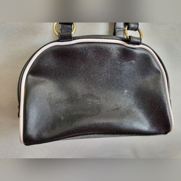 Vintage 90s Playboy Black White Gold Mini Tote Bag 9 x 7 - Picture 5 of 16